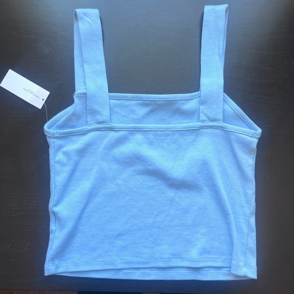 Blue Ribbed Tank Top - Picture 2 of 3